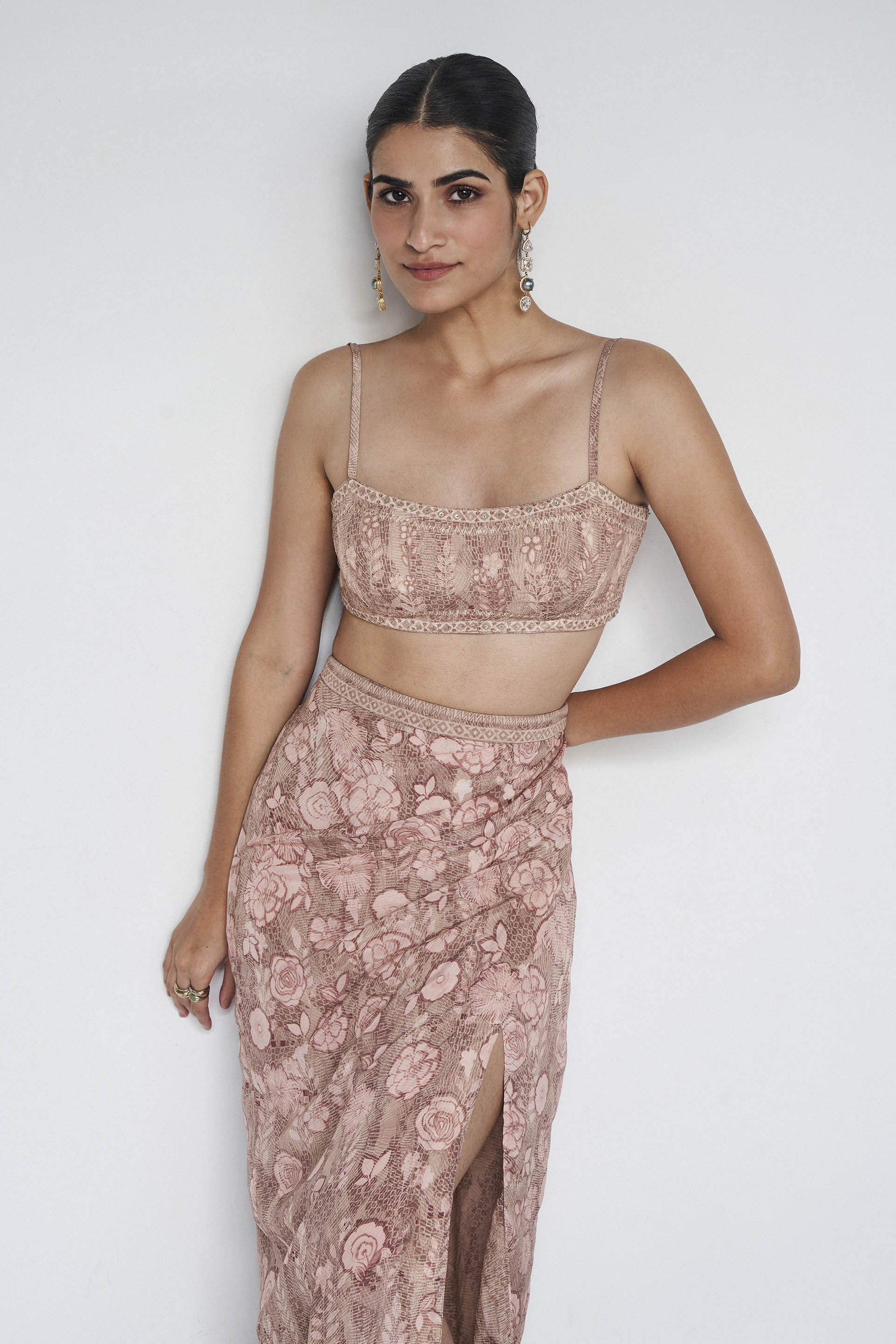 Azita Embroidered Skirt Set - Hazelnut, Hazelnut, image 9