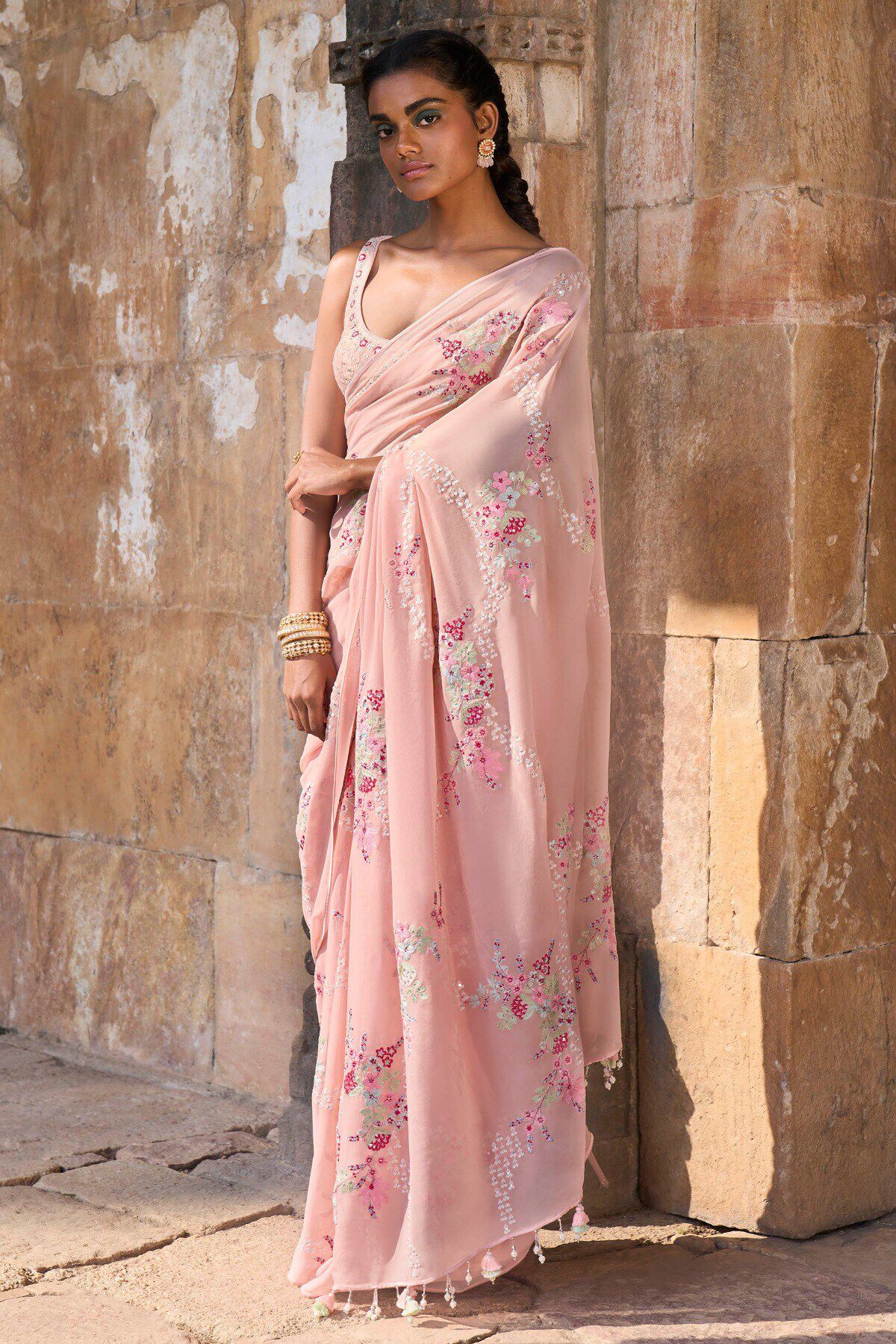Alyssa Saree Set Blush