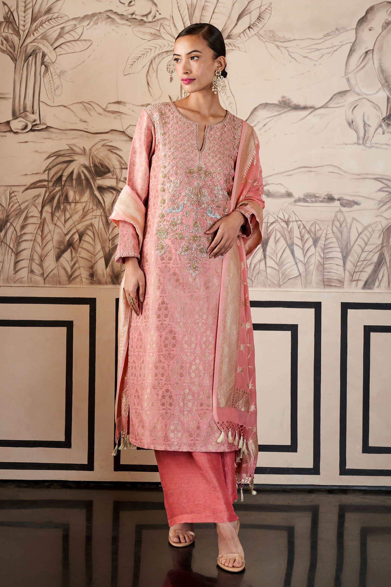 Hemani Kurta Set, Blush, image 1