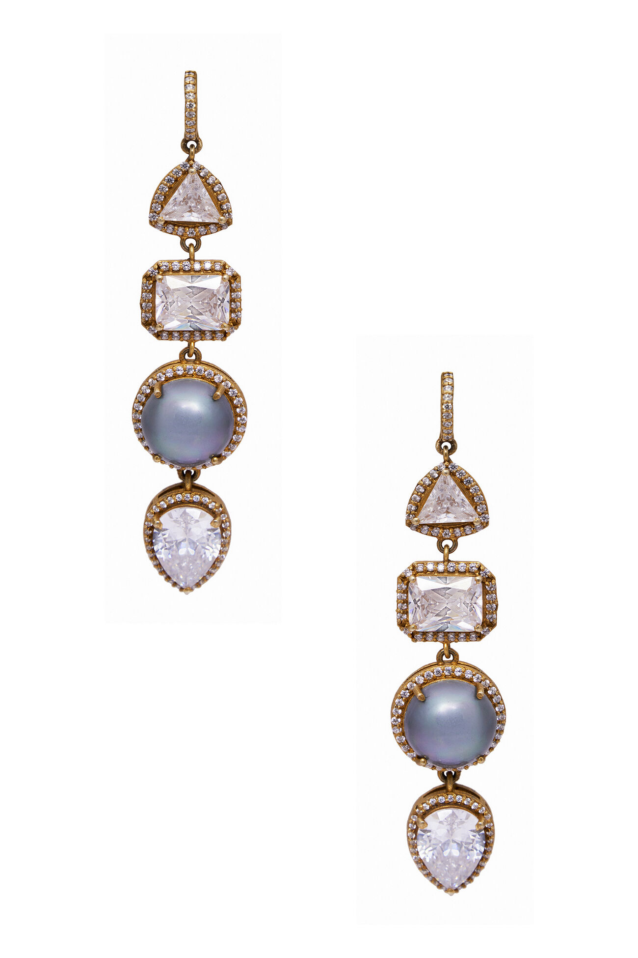 Celadon Statement Earrings, , image 1