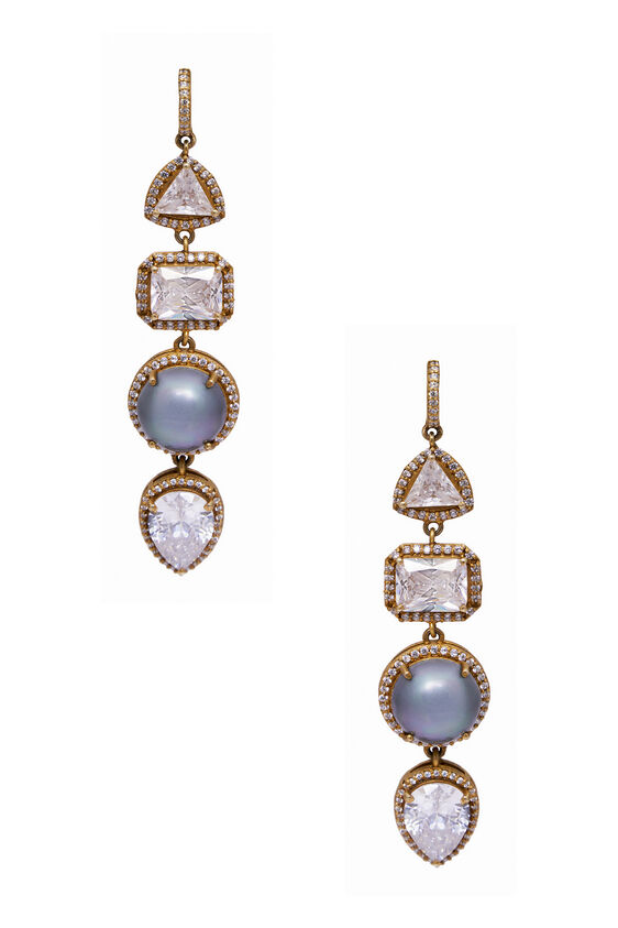 Celadon Statement Earrings, , image 1