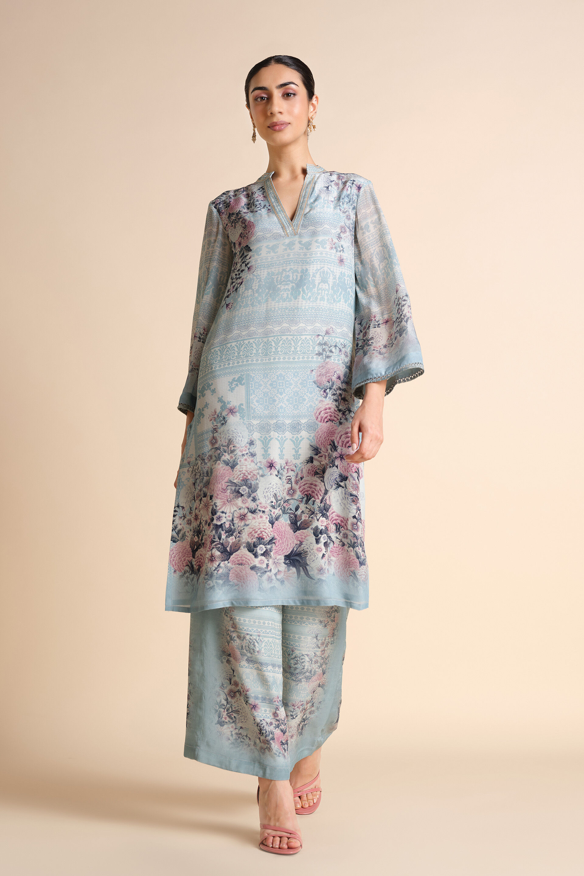 Vanisa Kurta Set - Powder Blue