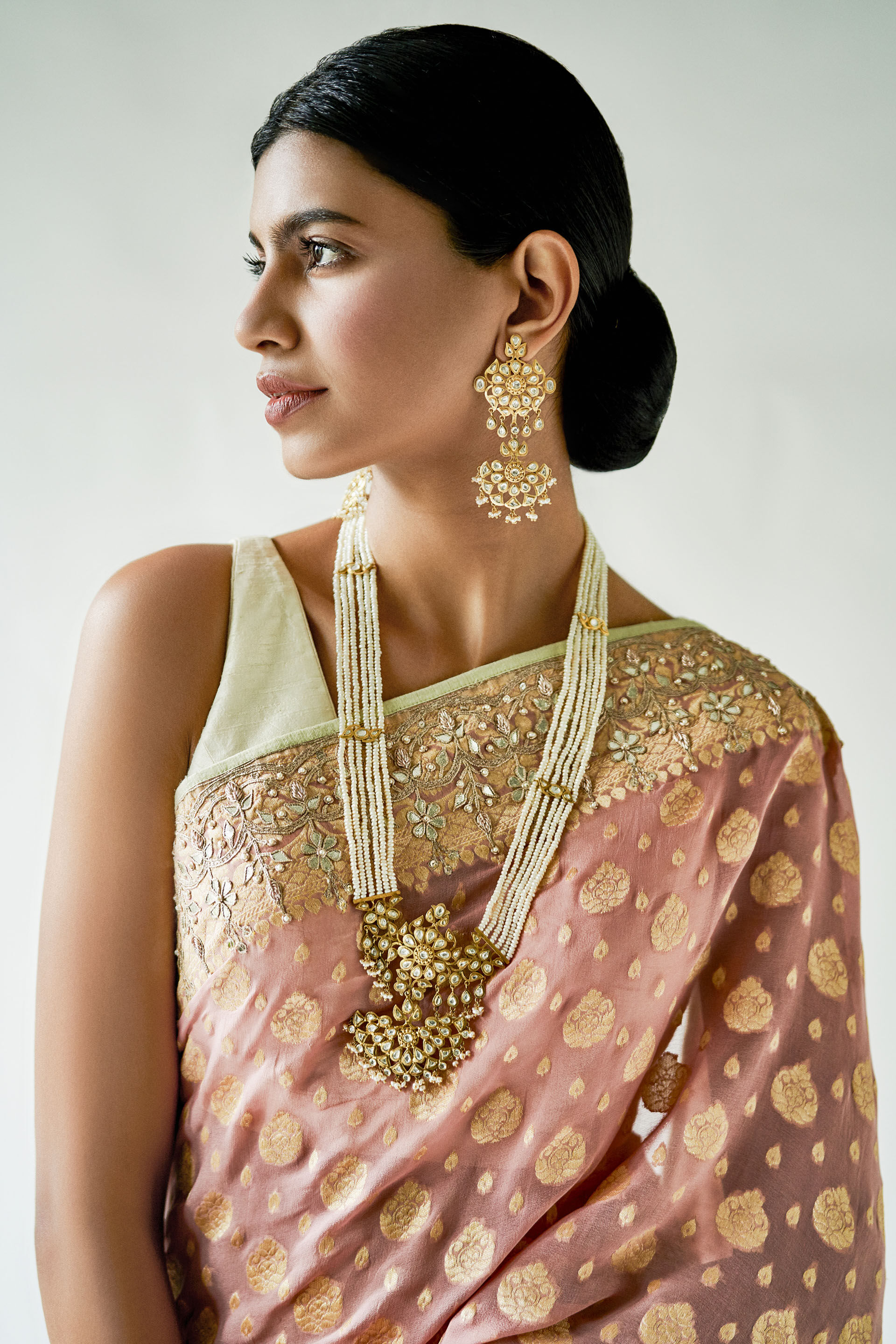 Crystal & Pearl String Necklace, , image 2