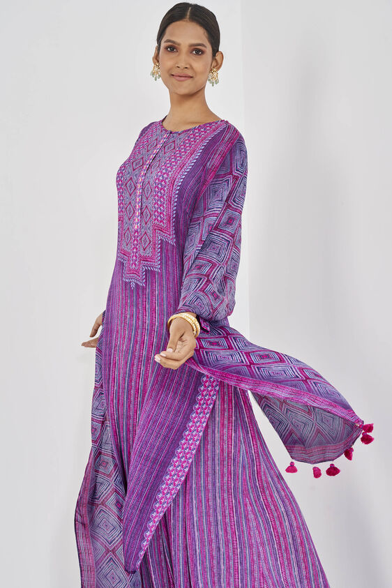 Roohi Kurta Set, Purple, image 5