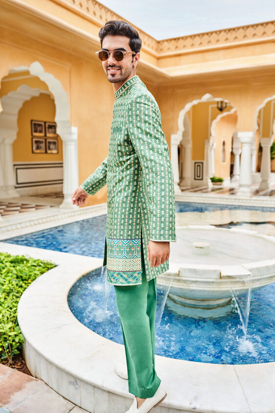 Elash Sherwani, Green, image 4