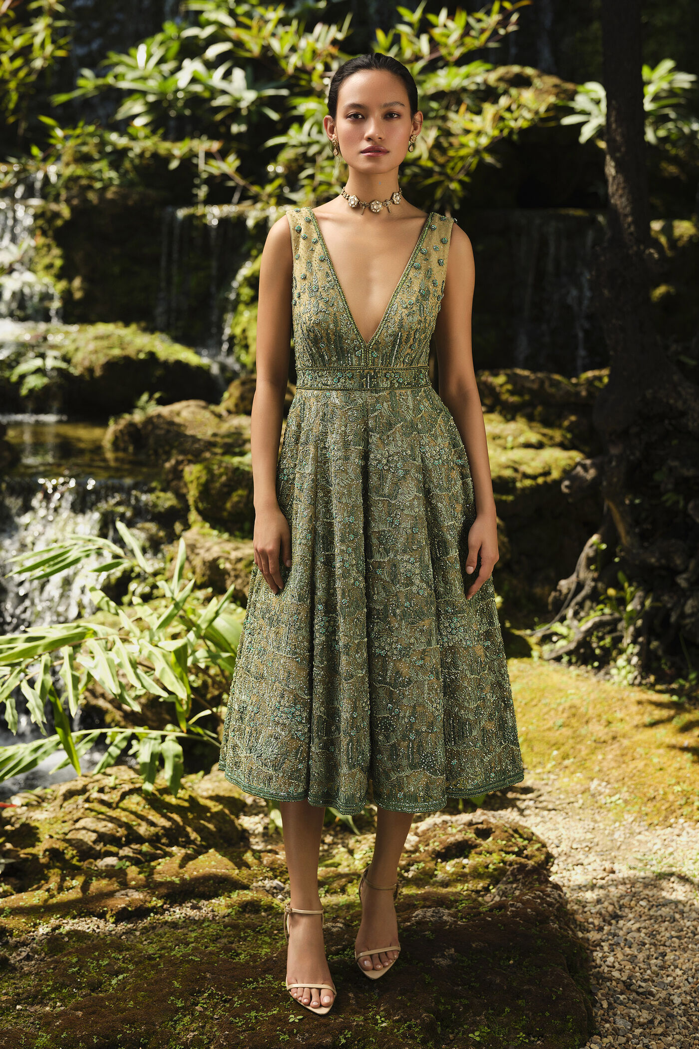 Grassland Embroidered Dress - Green Grassland Embroidered Dress - Green