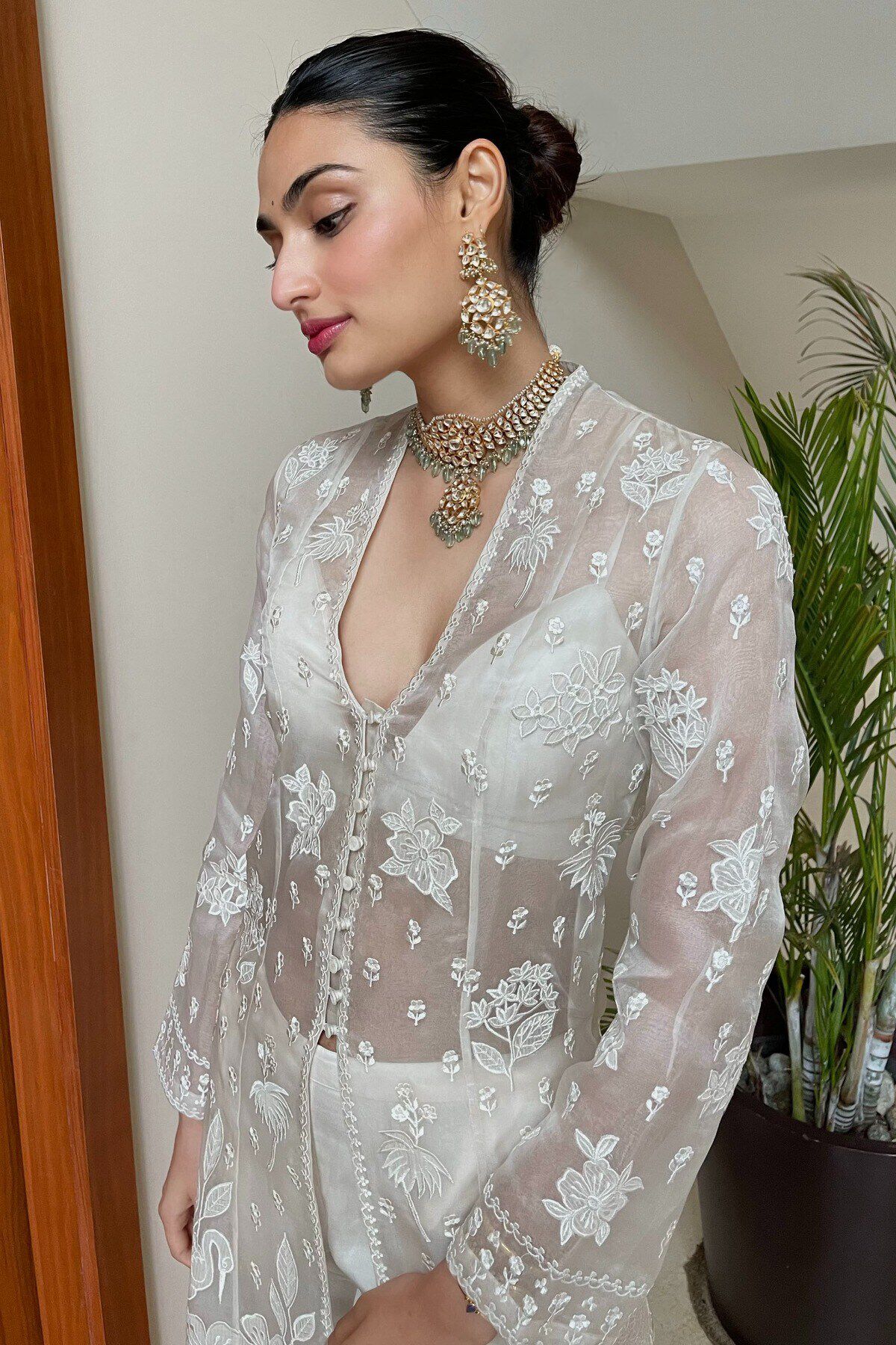 Flamingo Paradise Jacket Set - Natural