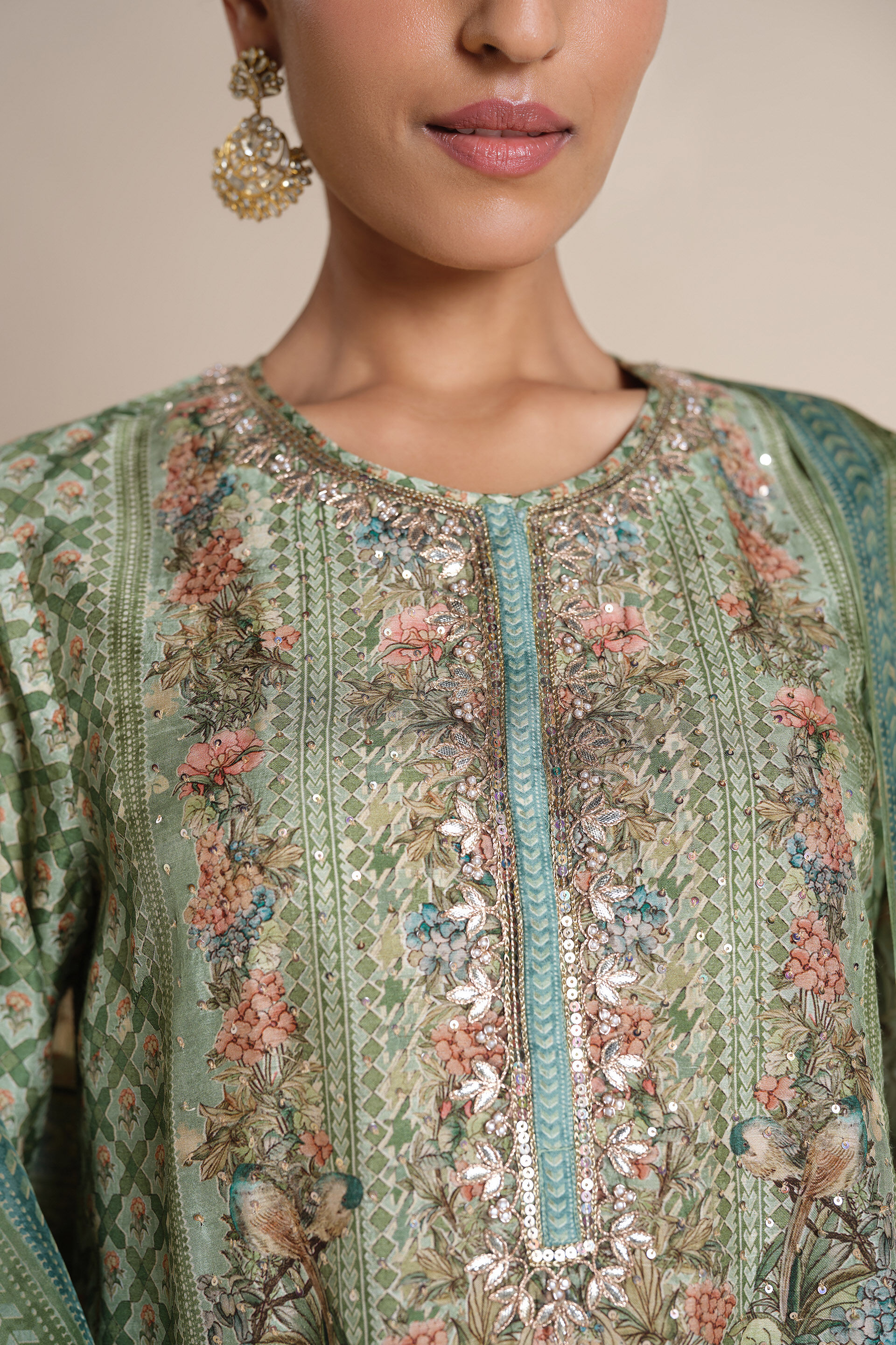 Moira Silk Suit Set - Sage, Sage, image 6