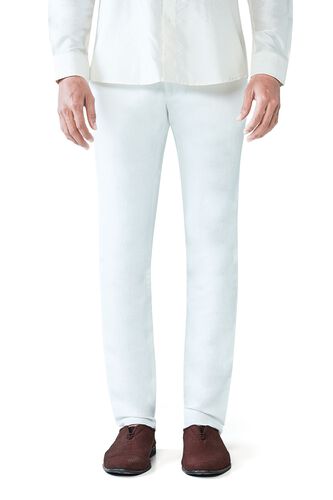 1 - White Linen Trousers, image 1