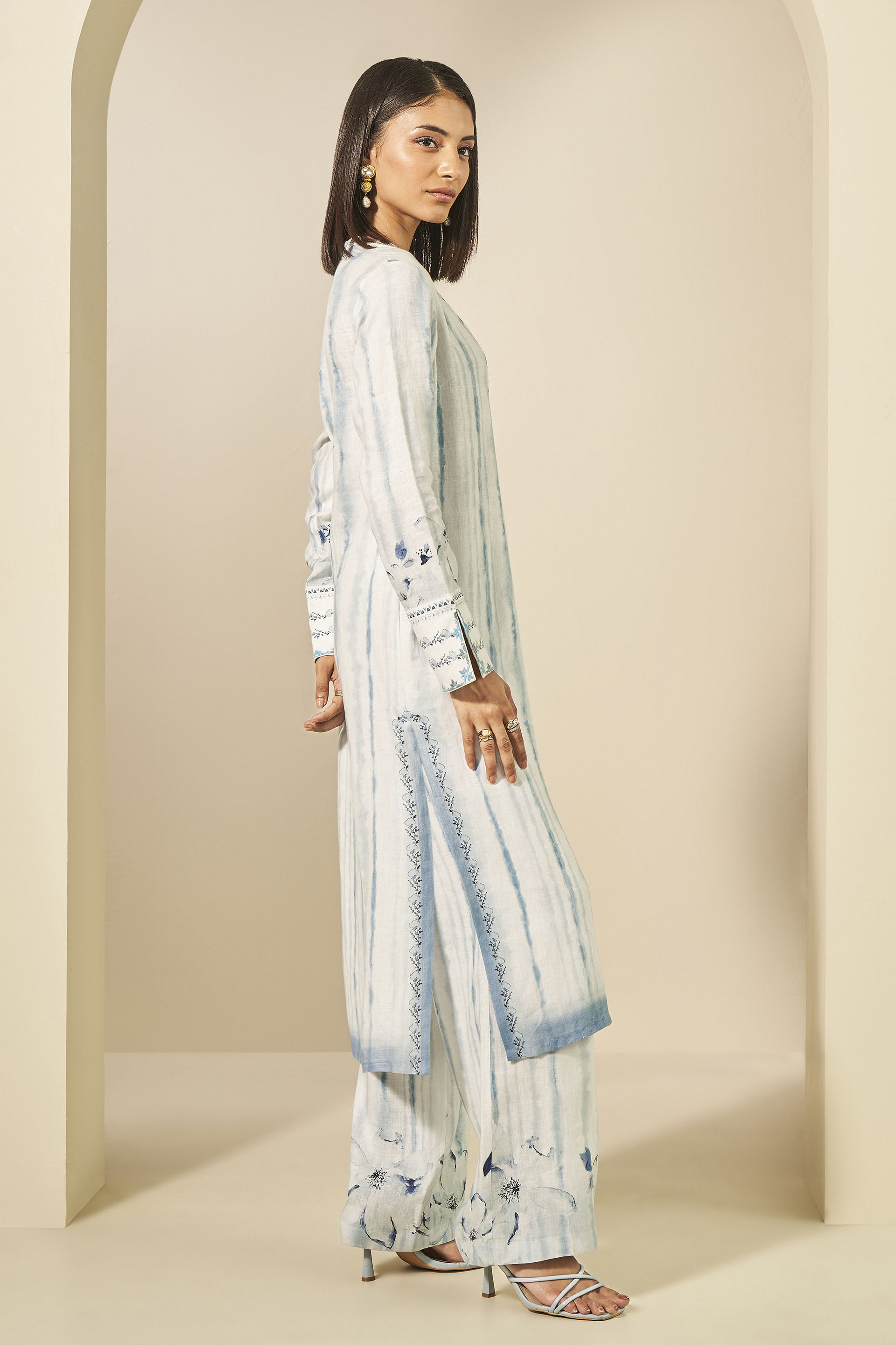Kylo Hemp Kurta Set - Blue
