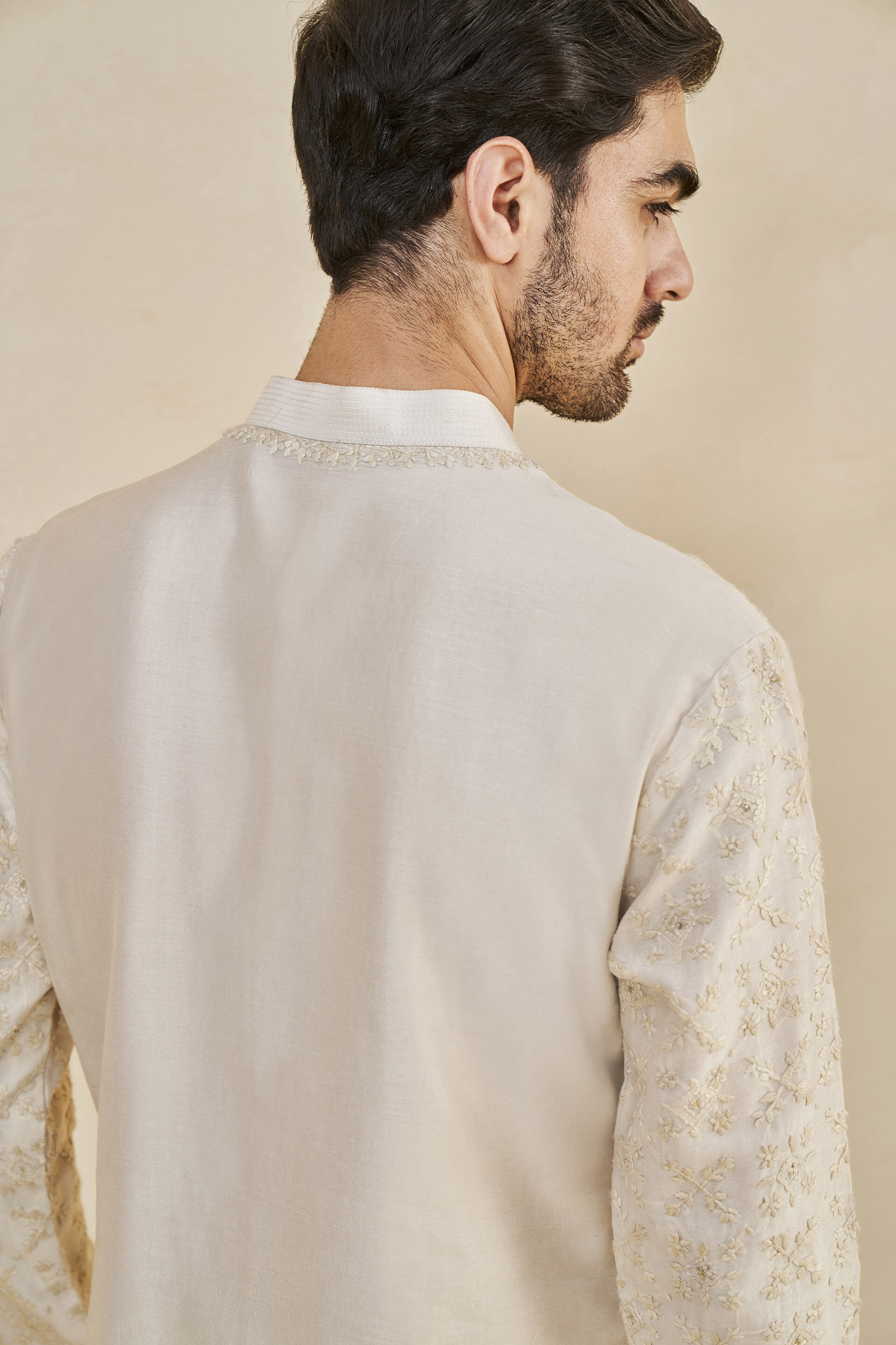 Stav Chikankari Kurta - Gold, Gold, image 5