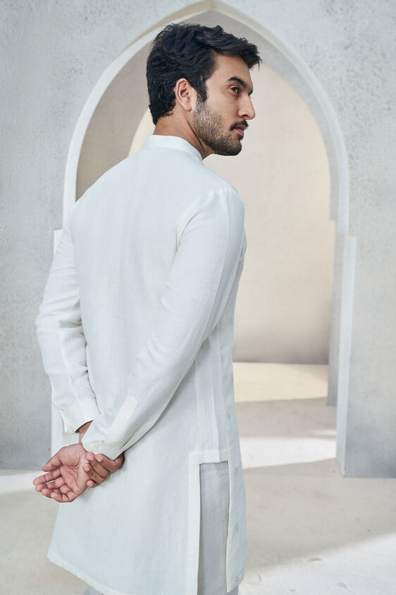 Keshav Kurta - Powder Blue, Off White, image 5
