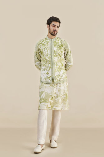 From The Tropics Nehru Jacket - Lime, Lime, image 1