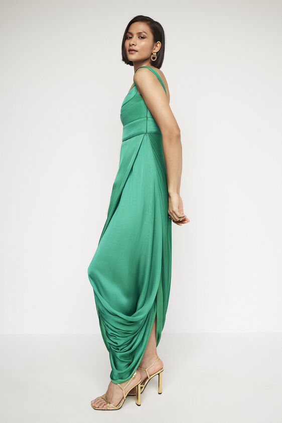 Nikolina Dhoti Dress, Green, image 3