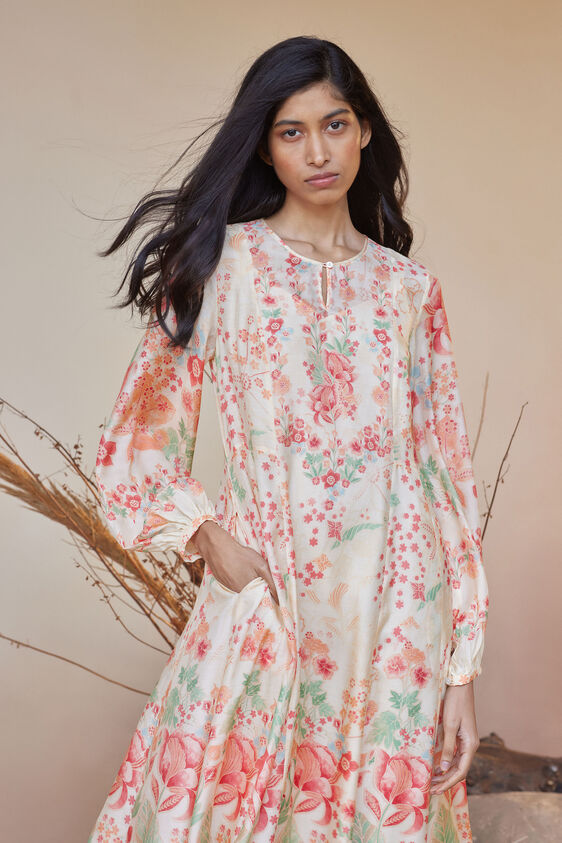 Alaya A-Line Kaftan, Cream, image 4