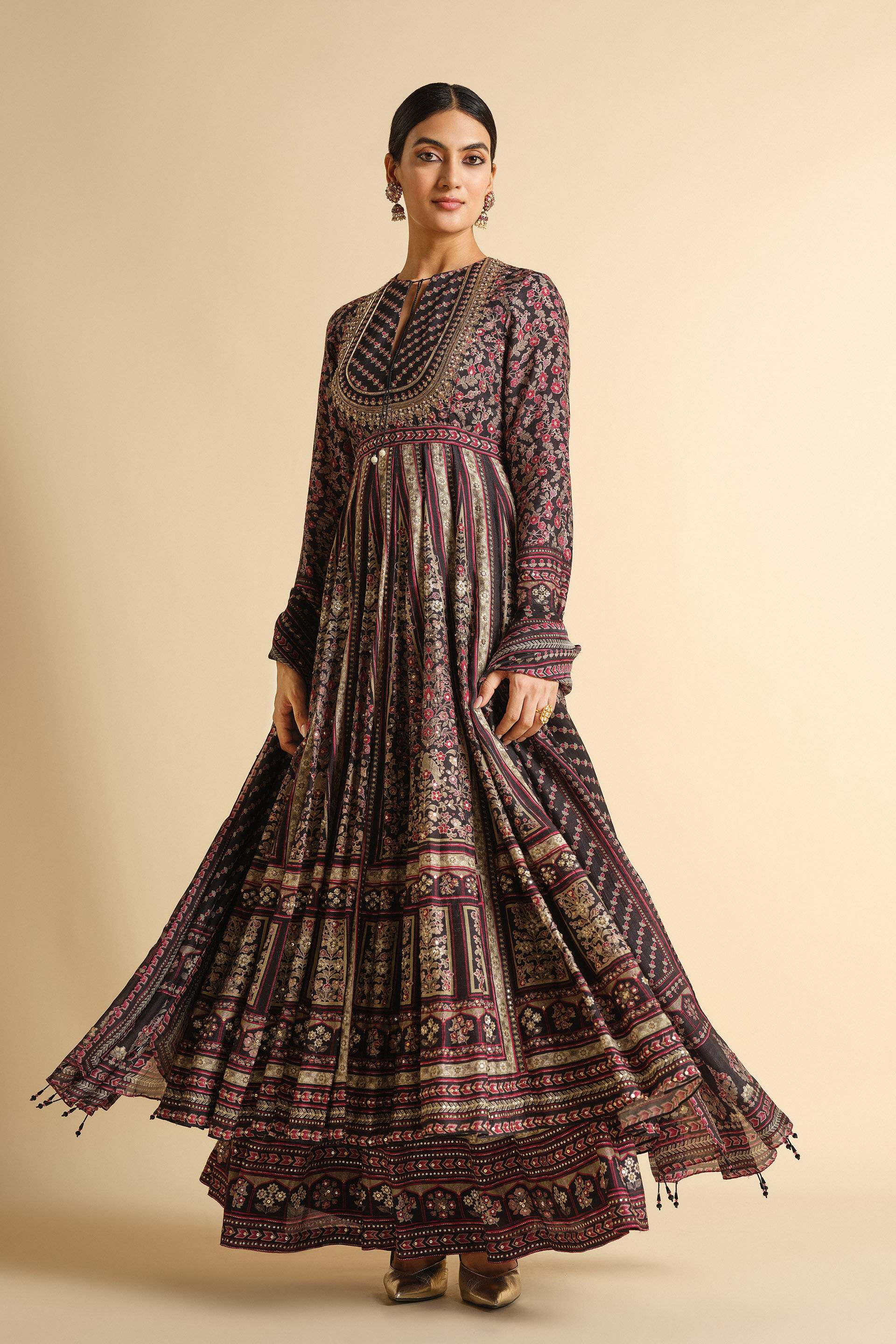 Maurima Anarkali Set - Black, Black, image 3