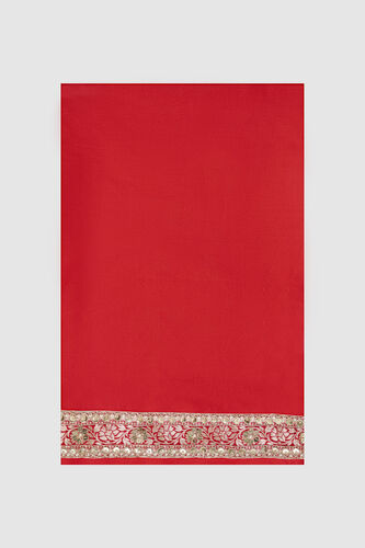 Ganika Benarasi Saree - Red, Red, image 3