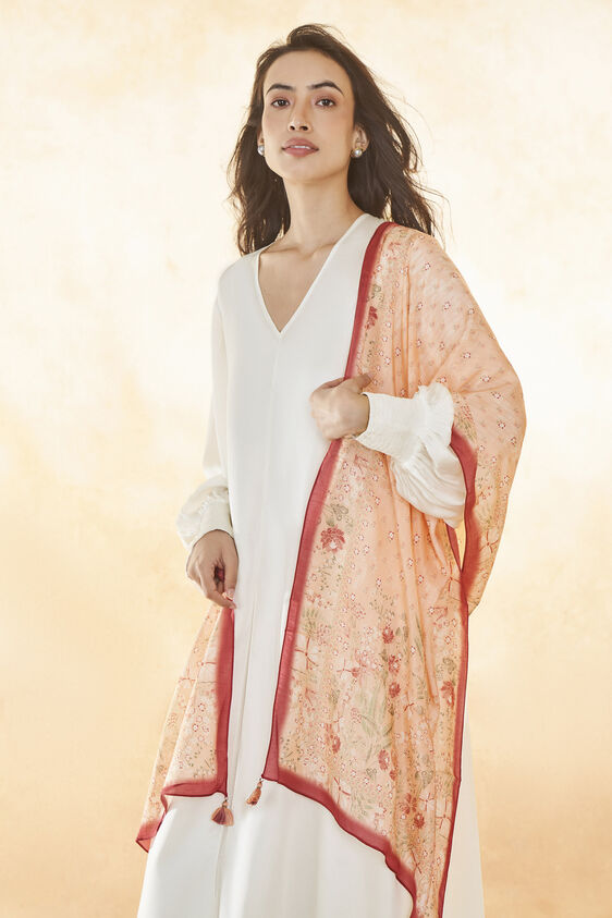 Alora Dupatta - Peach, Peach, image 1