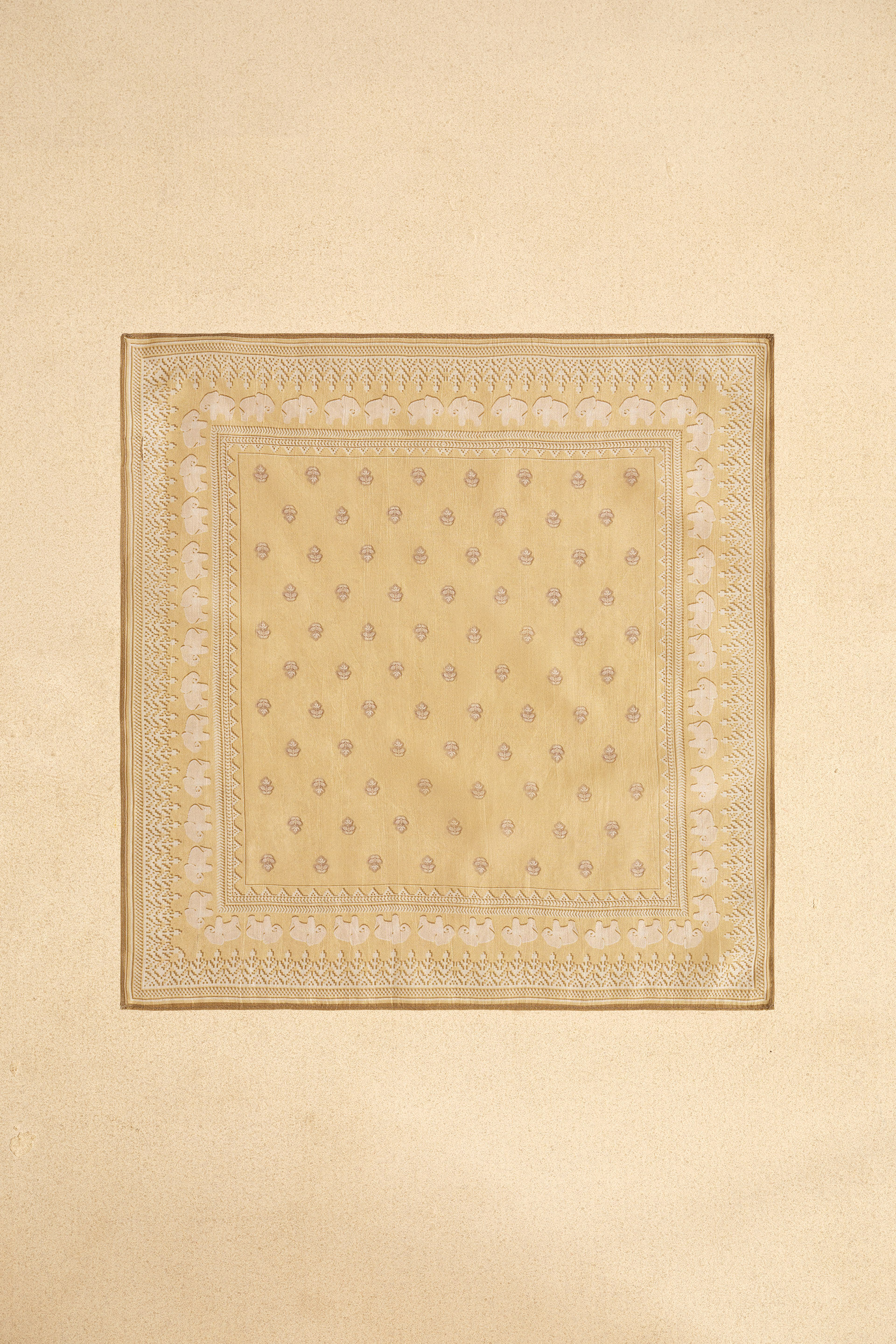 Zahir Silk Pocket Square - Mustard