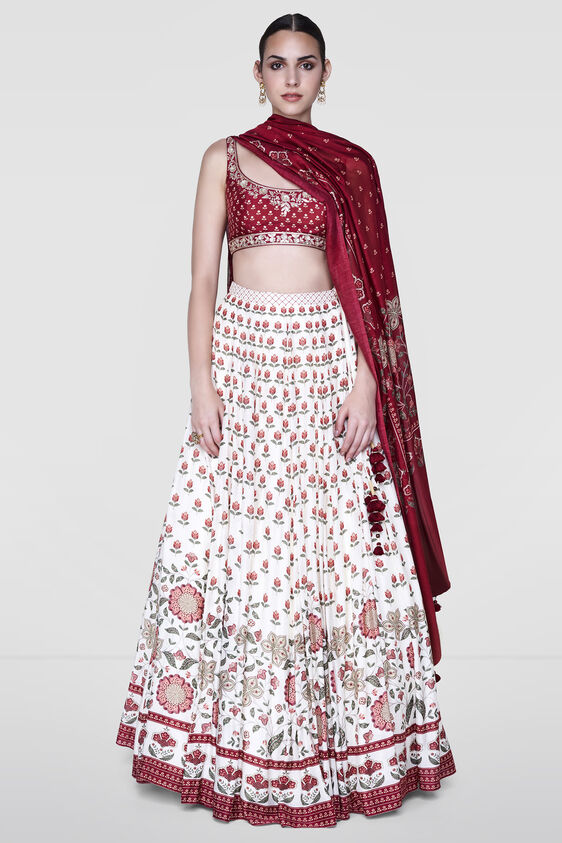 Carrisa Lehenga, White, image 2