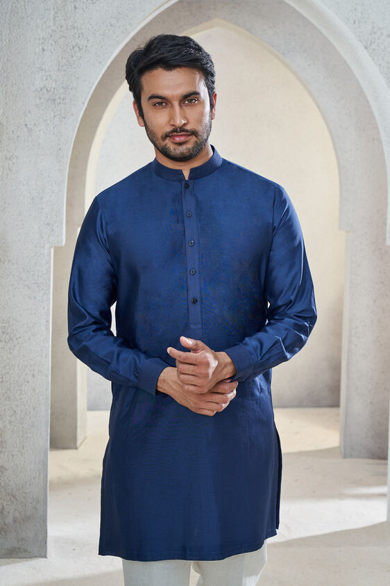 Esam Kurta, Navy Blue, image 4