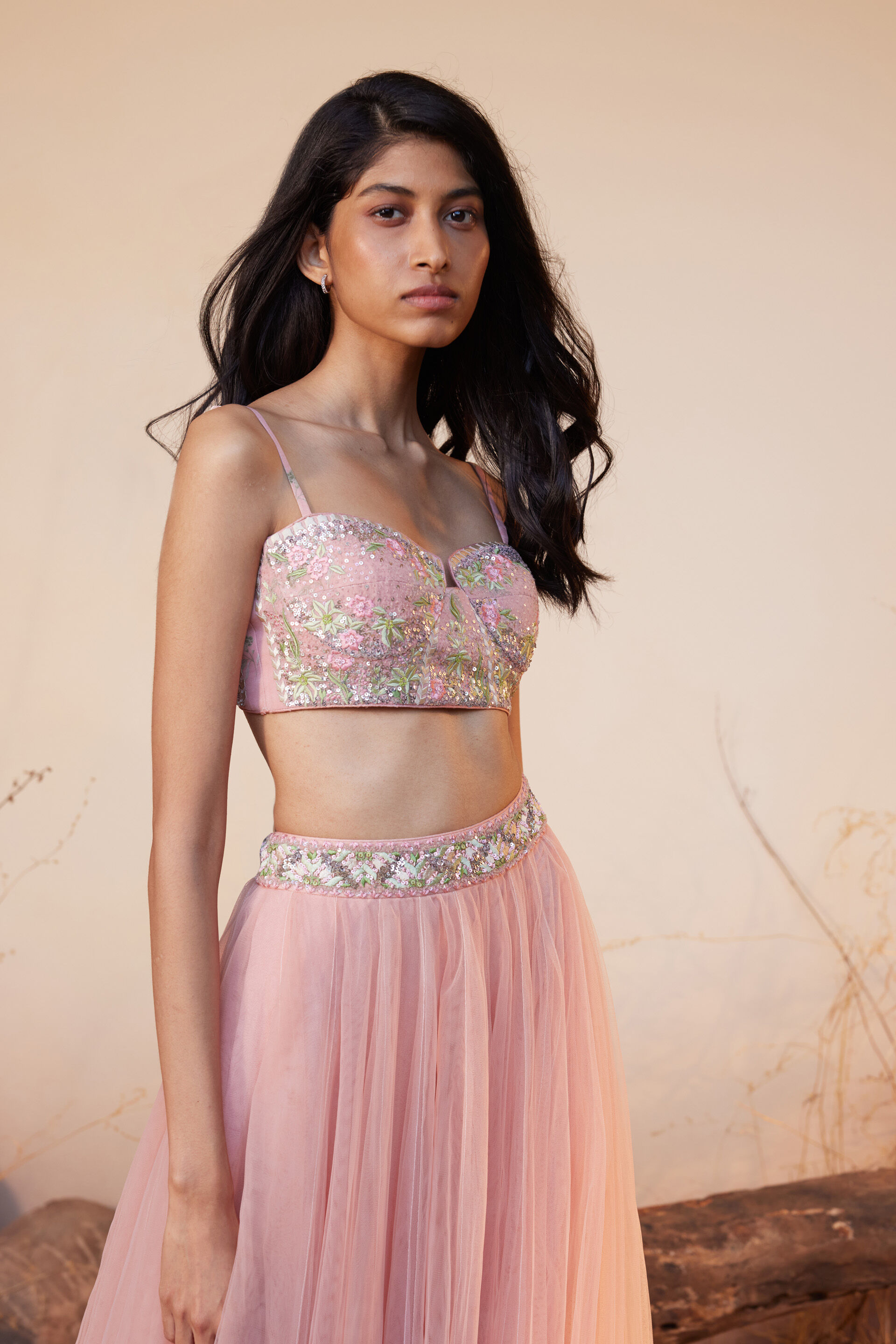 Naila Skirt Set - Blush