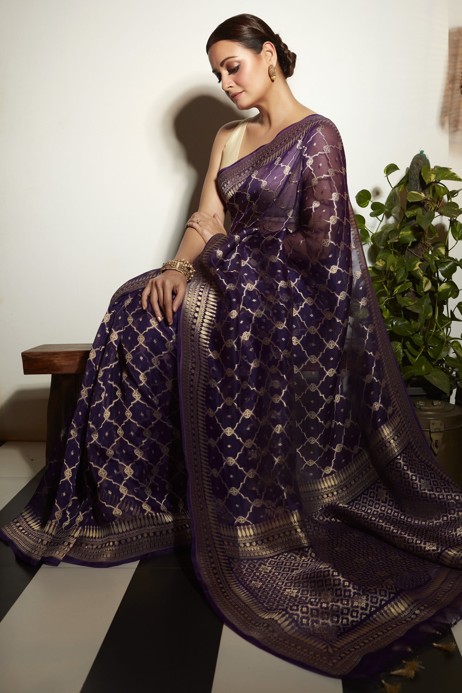 Abhirami Saree - Blue, , image 4