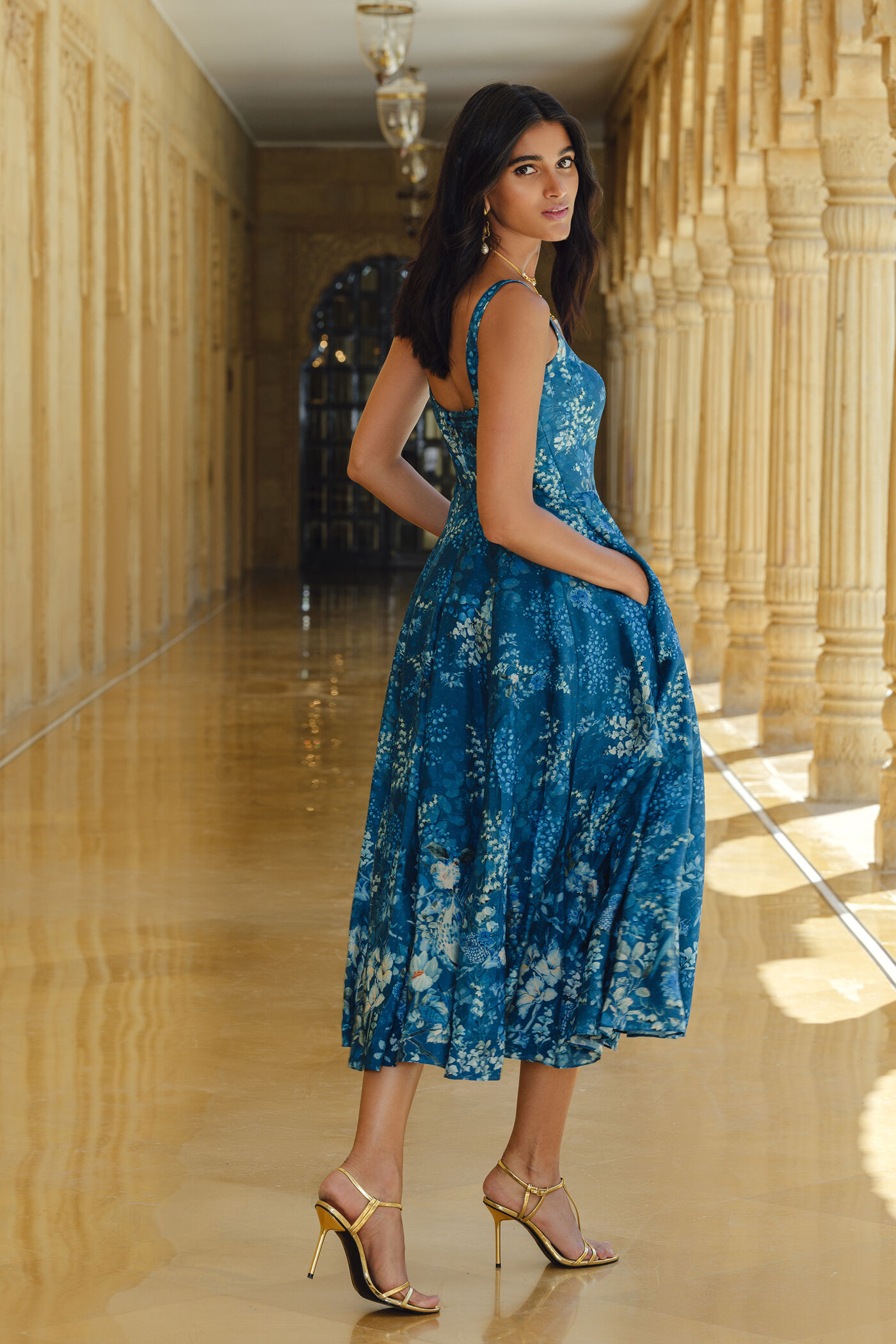blue designer dress Twila Dress