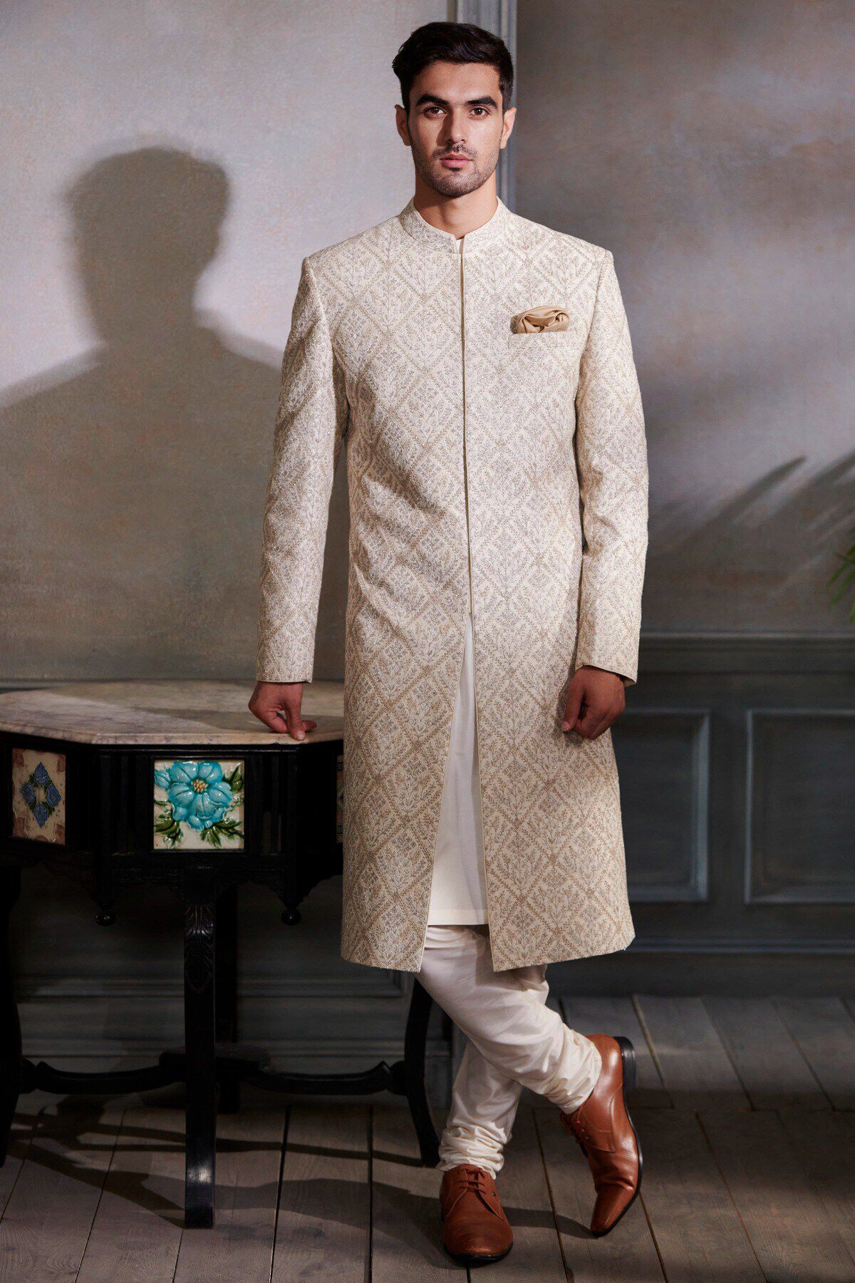 Tej Sherwani - Ivory