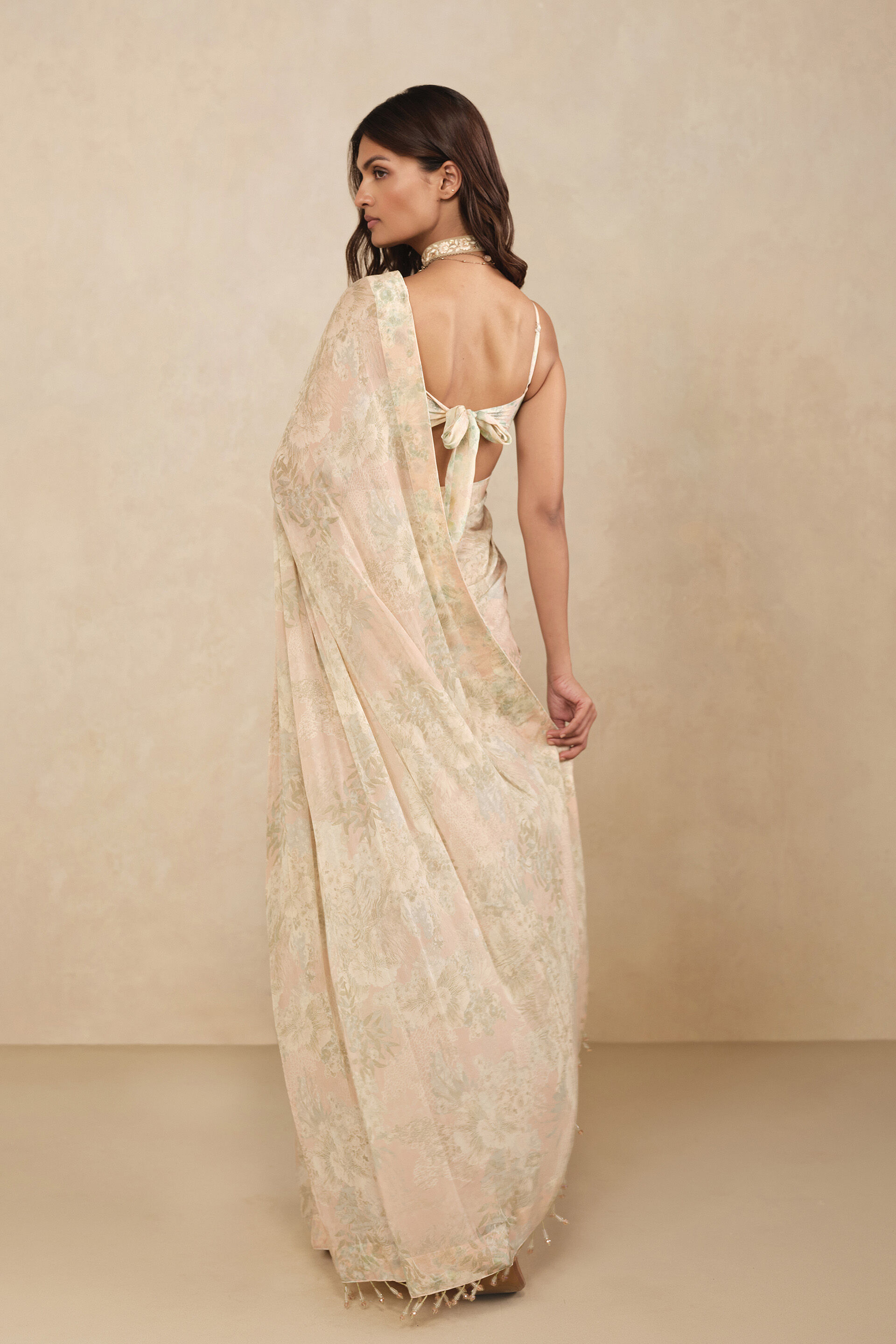 Sakura Bemberg Saree - Blush