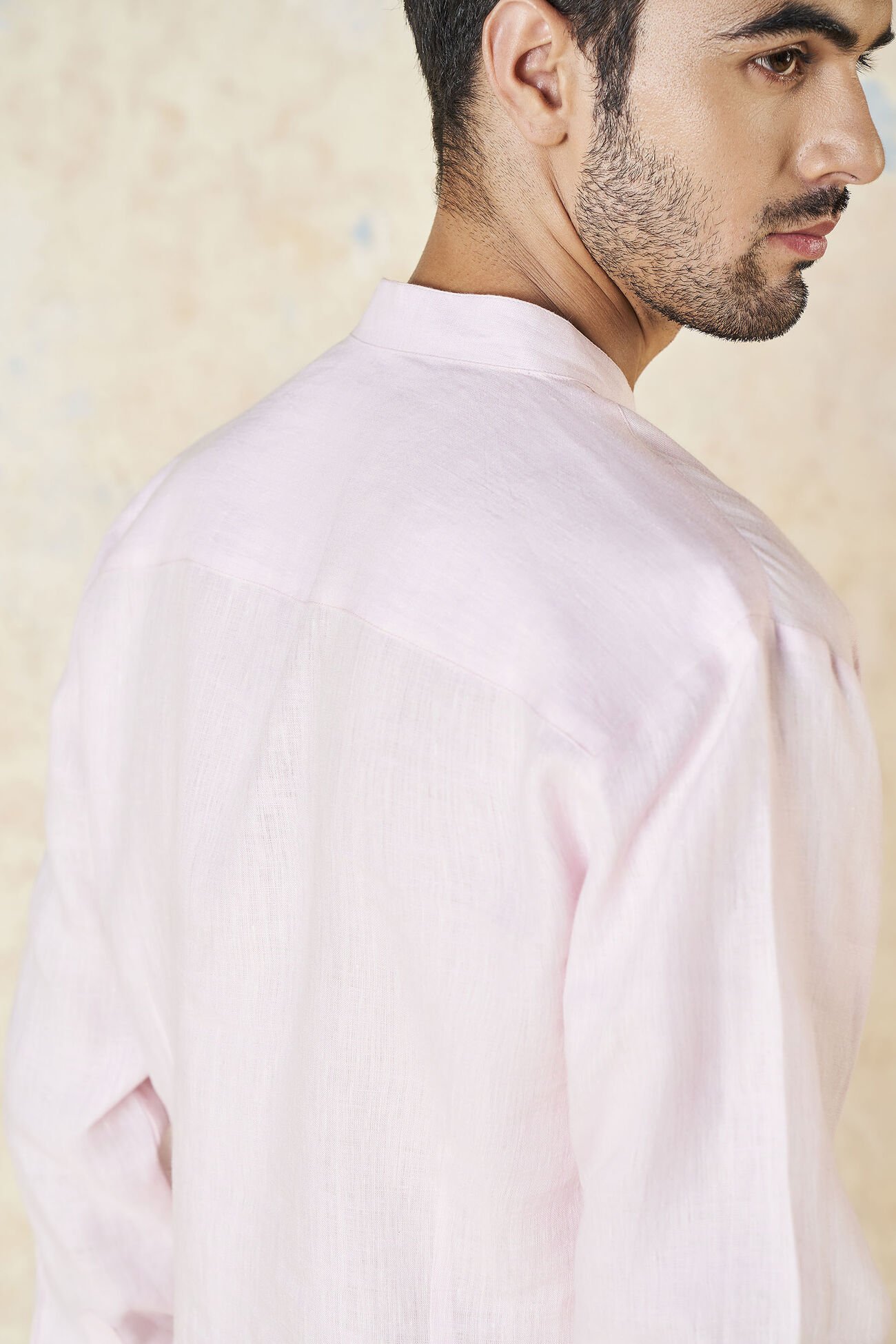 Anant Linen Shirt, Pink, image 8