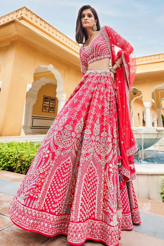 Mythili Lehenga Set, Violet, image 2