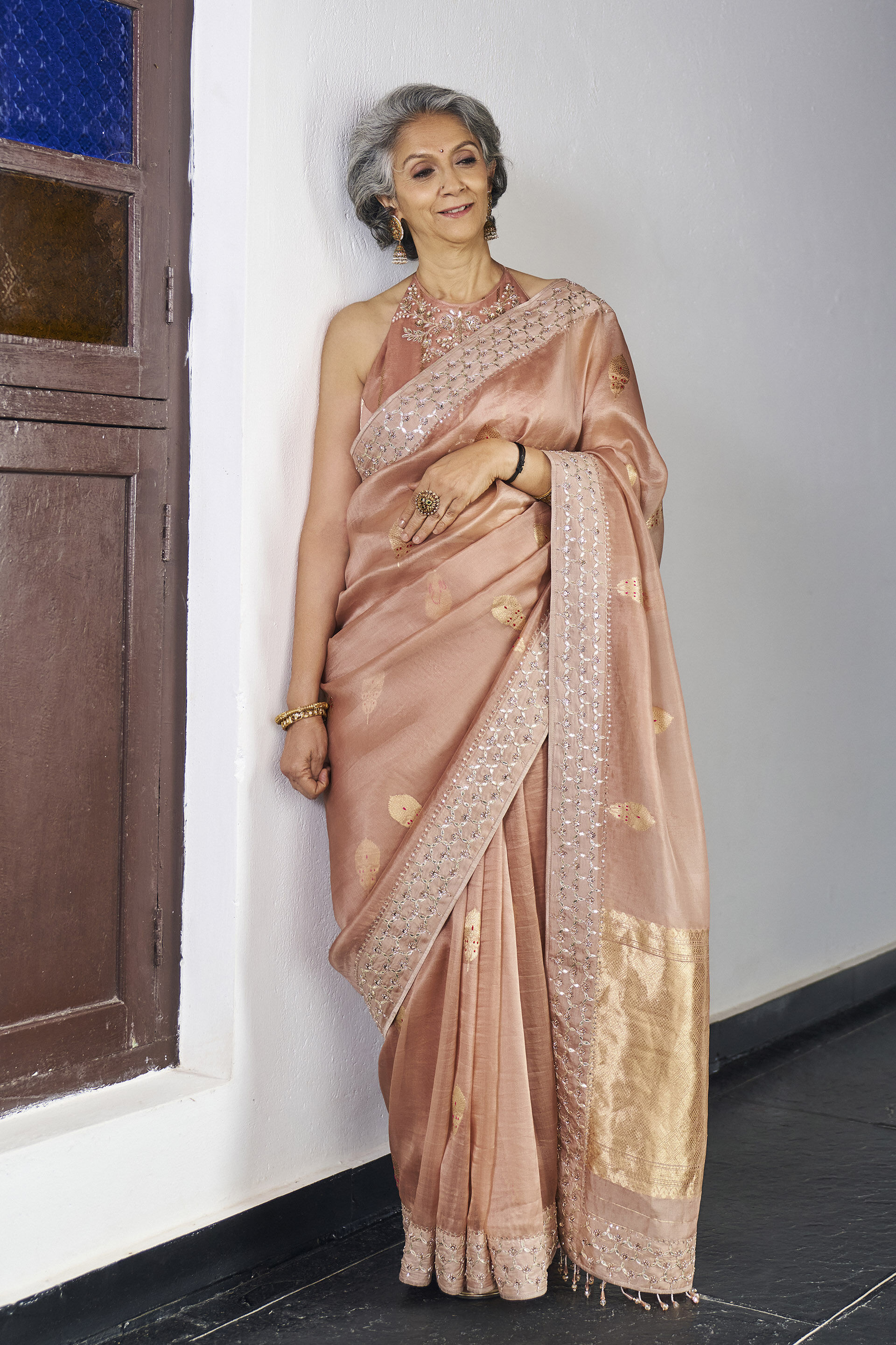 Sneh Benarasi Silk Saree - Blush