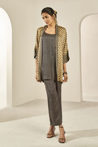 Ajrakh 3 Piece Coord Set - Ochre, Ochre, image 1
