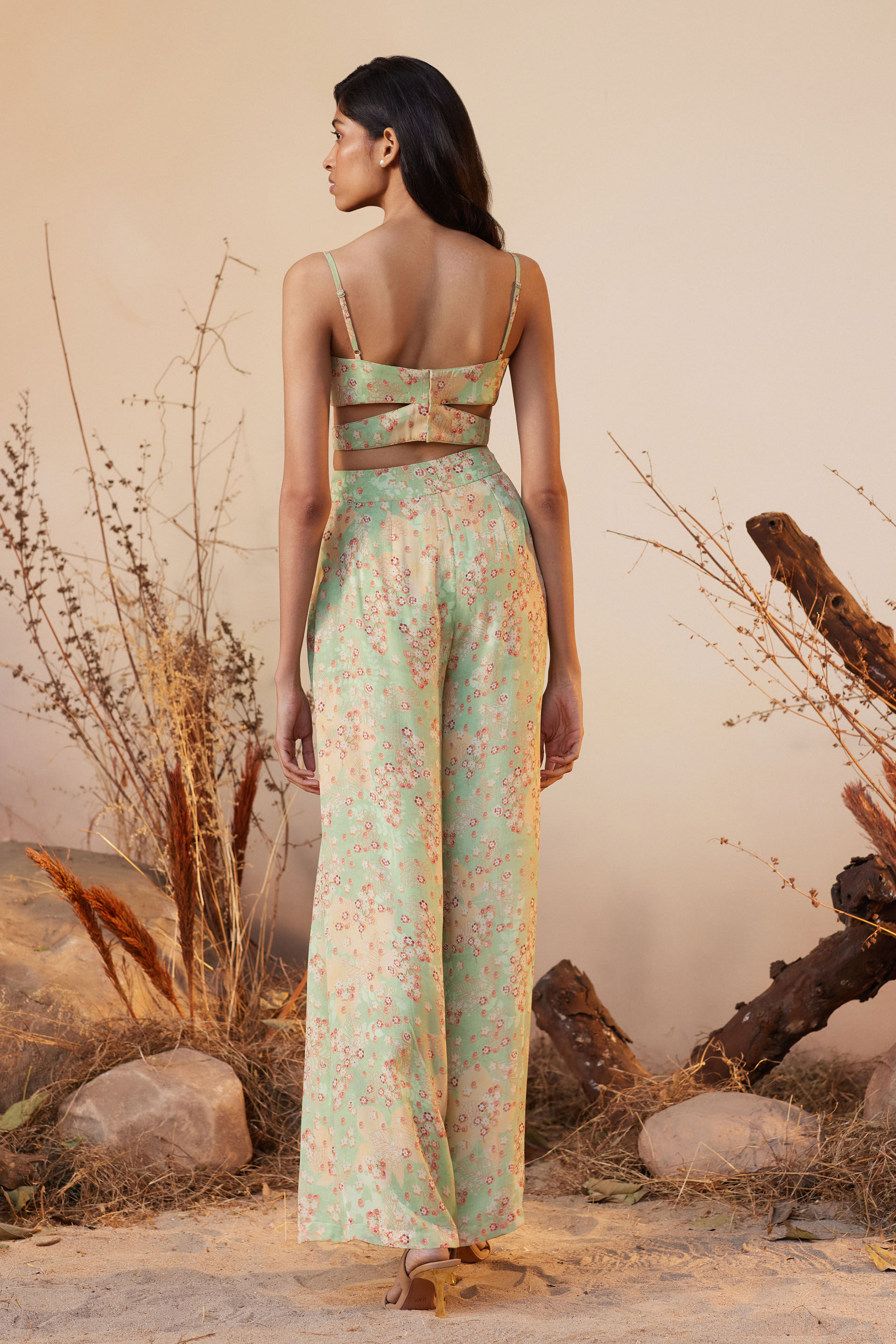 Crop top outlet pant suit