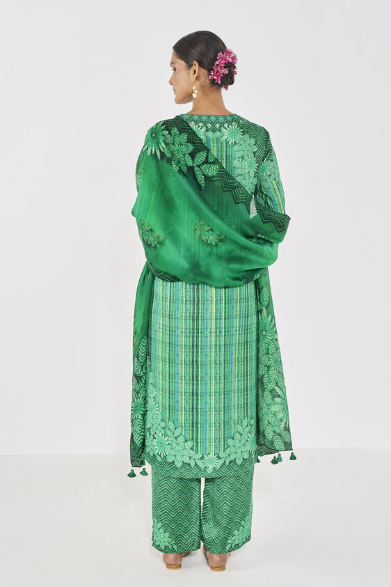 Mehr Kurta Set, Green, image 3