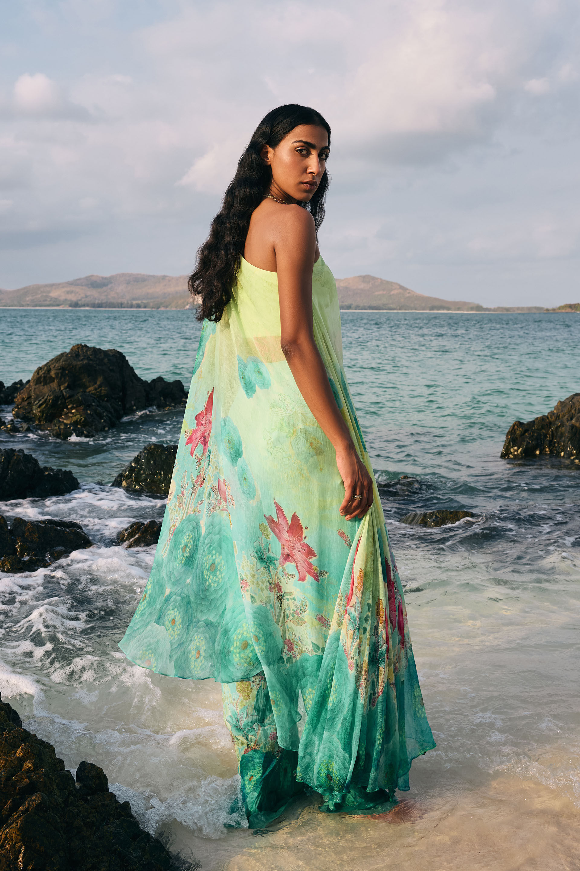 Skua Chiffon Palazzo Set - Yellow