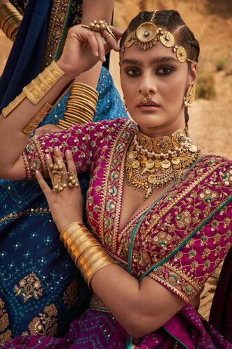 2 - Mihik Bandhani Lehenga Set – Purple, image 2