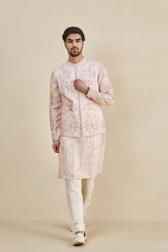 Mrig Nehru Jacket - Peach, Peach, image 1