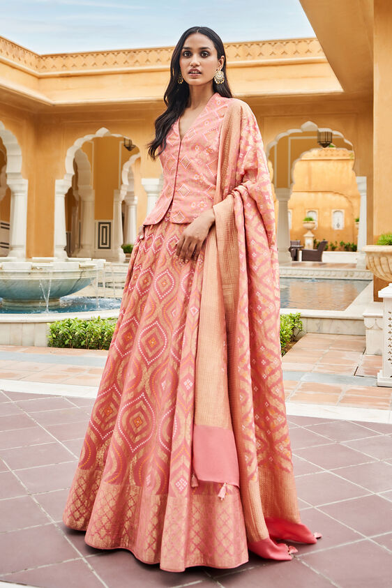 Shukra Lehenga Set, Blush, image 2