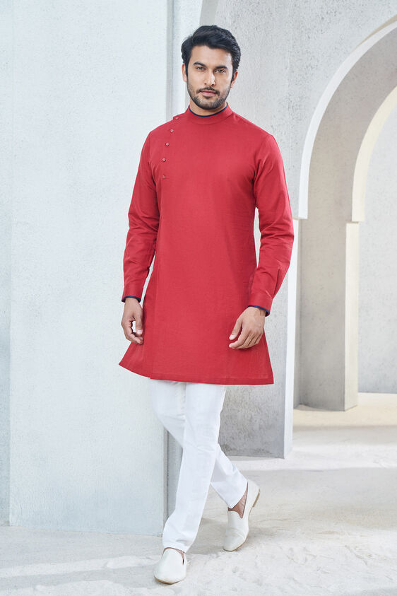 Nayel Kurta - Blue, Maroon, image 1