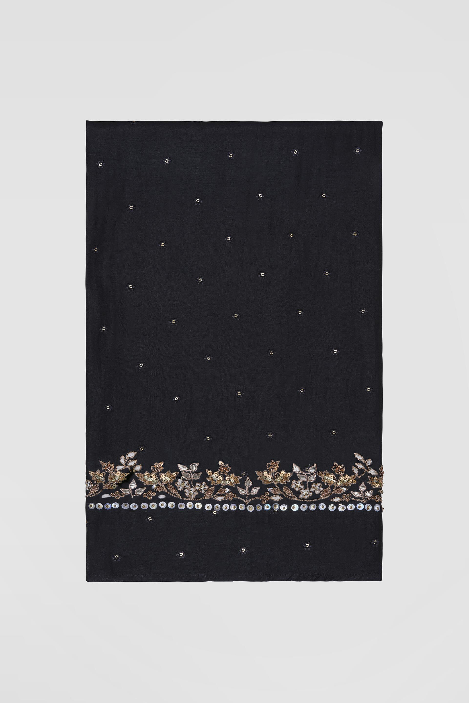 Shazfa Gota Patti & Zari Saree - Black, Black, image 6