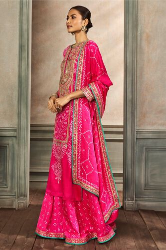 2 - Hiti Bandhani Sharara Set – Pink, image 2