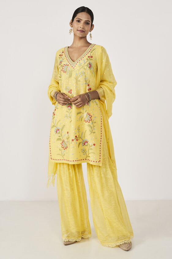 Nirup Gharara Set, Yellow, image 1