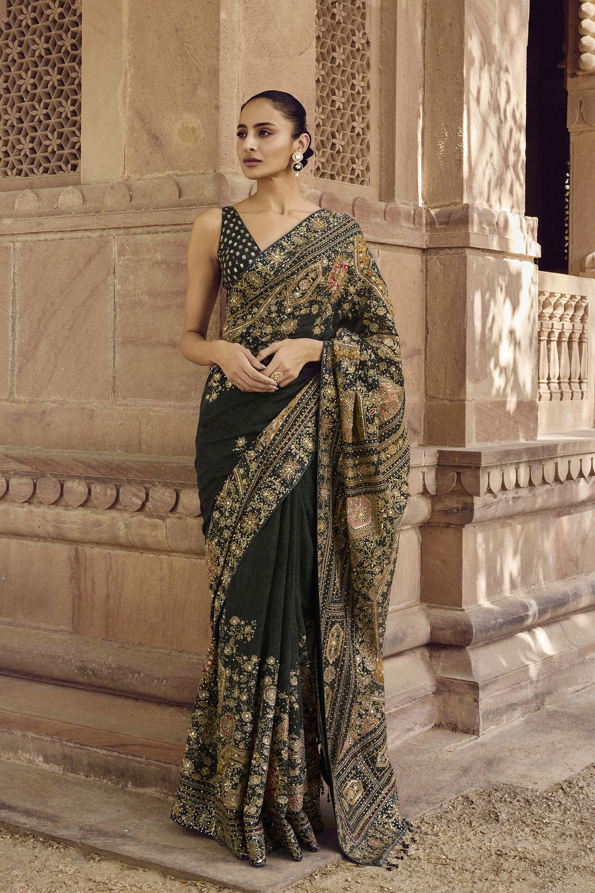 Rishama Silk Saree - Green
