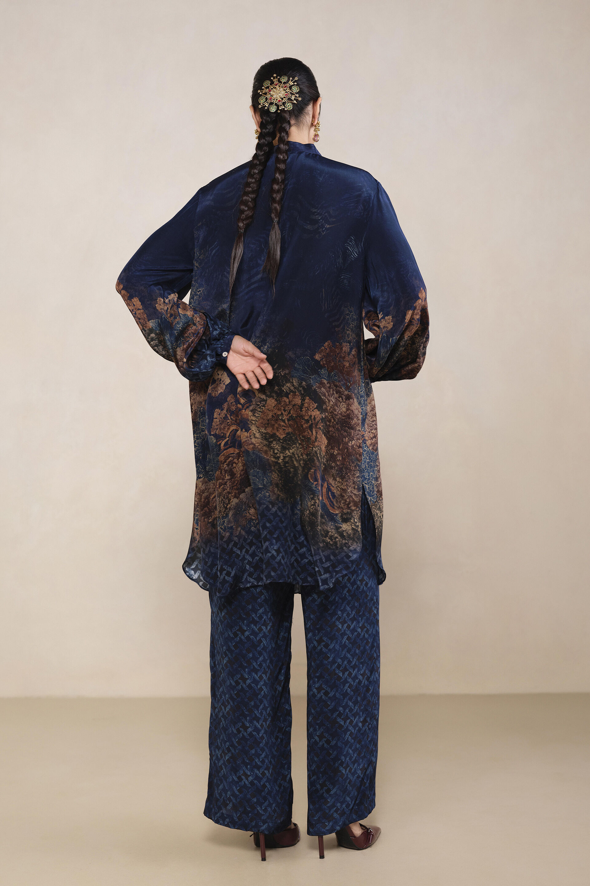 Rhea Printed Co-ord in Blue
