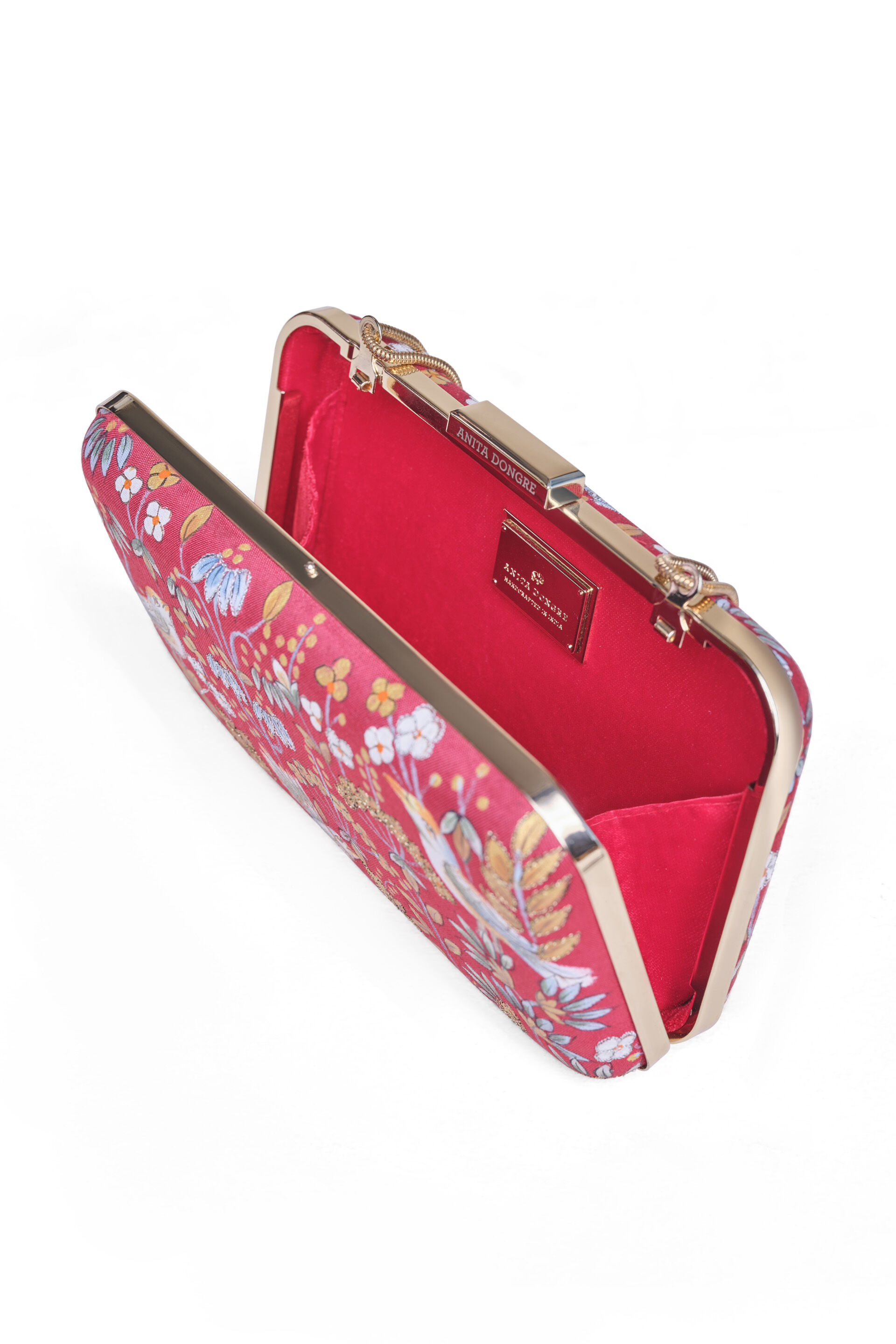 Pichhwai Clutch - Scarlet Red, Red, image 6