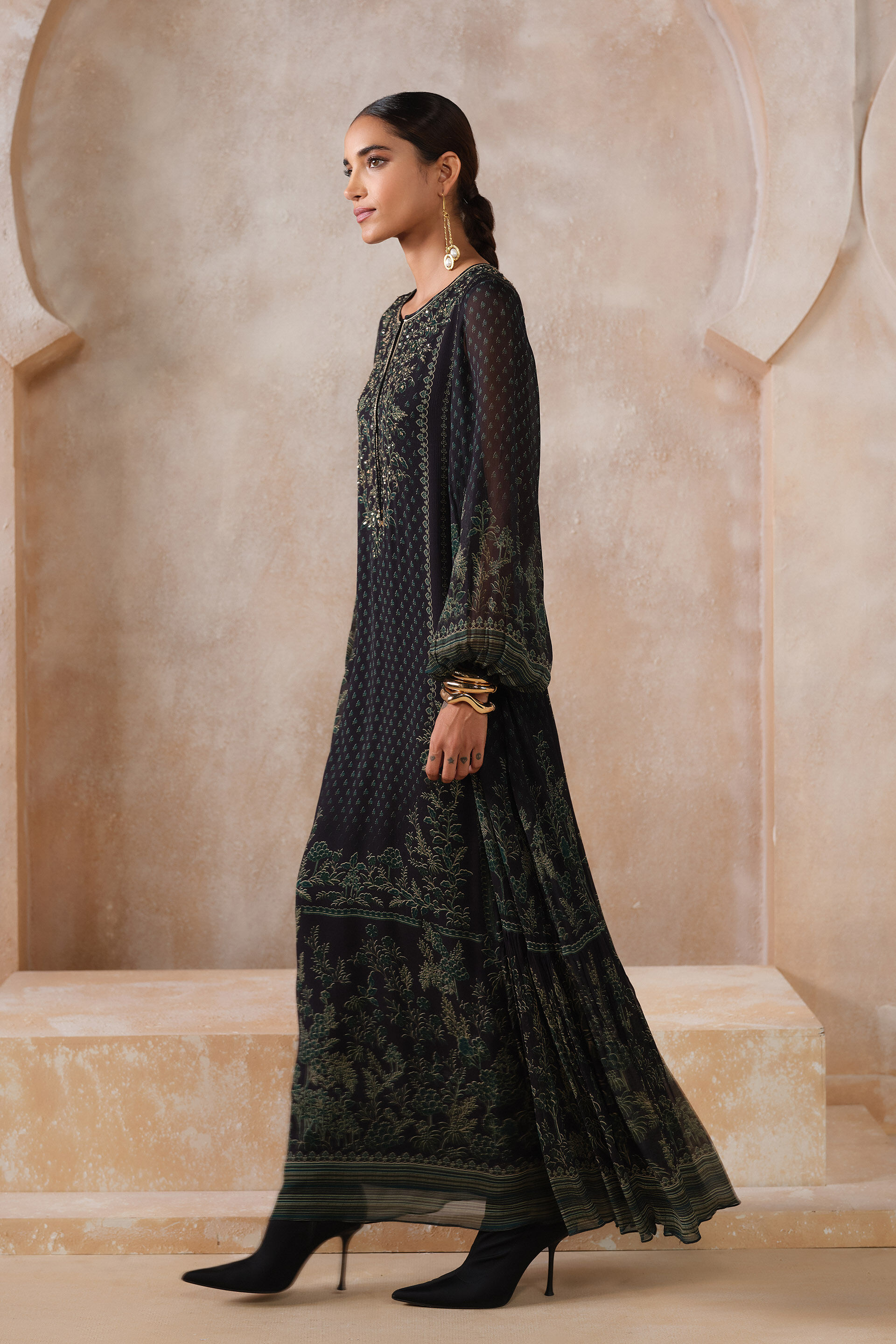 Shiza Kaftan - Black, Black, image 3