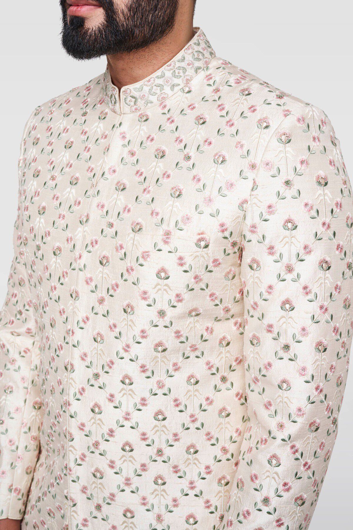 Raghav Sherwani - Off White, Offwhite, image 3