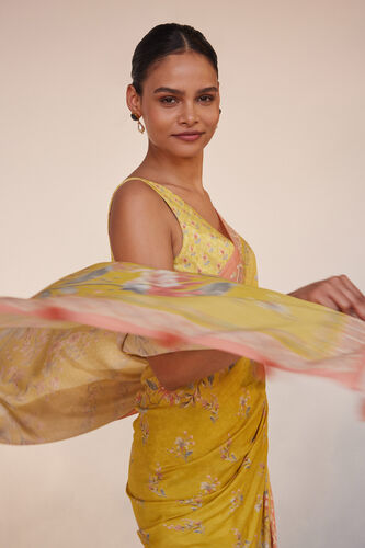 Ember Saree Set - Mustard, Mustard, image 6